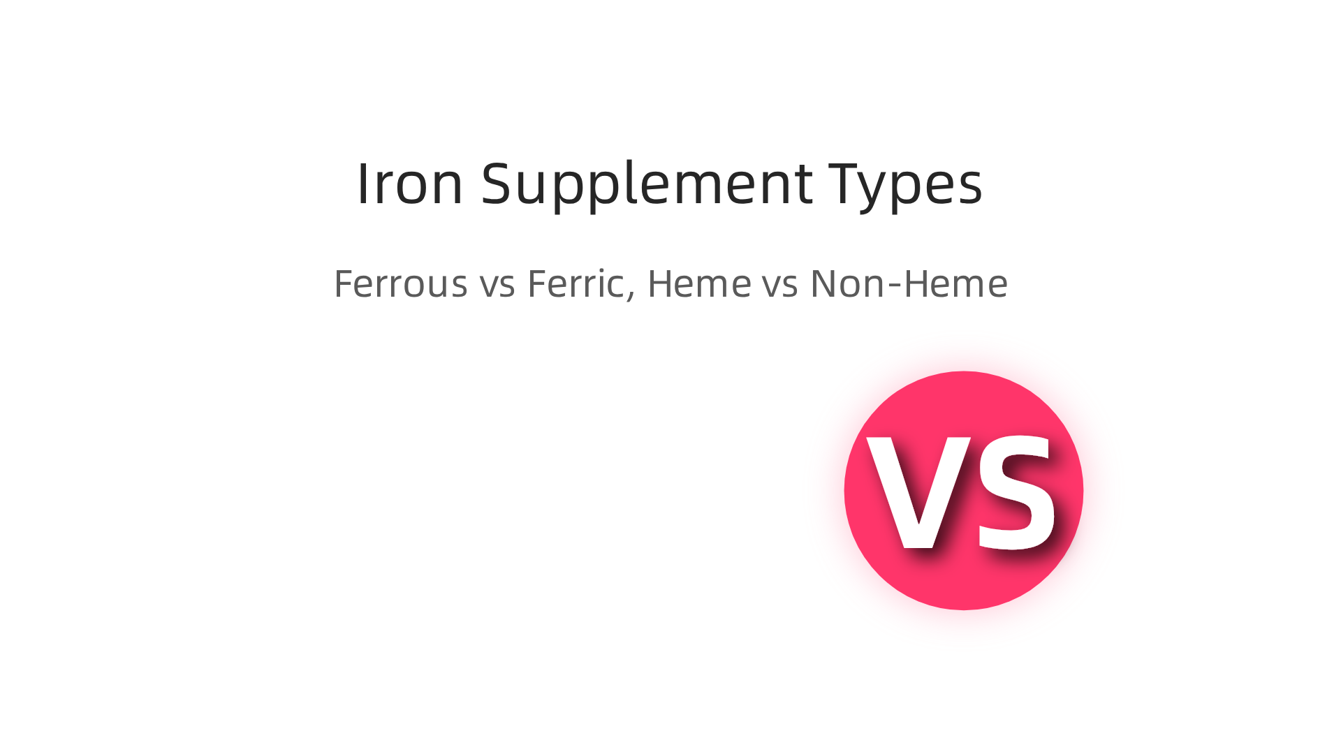 An infographic comparing different forms of iron supplements, including ferrous sulfate, ferrous fumarate, and ferrous bisglycinate, highlighting absorption rates and potential side effects.