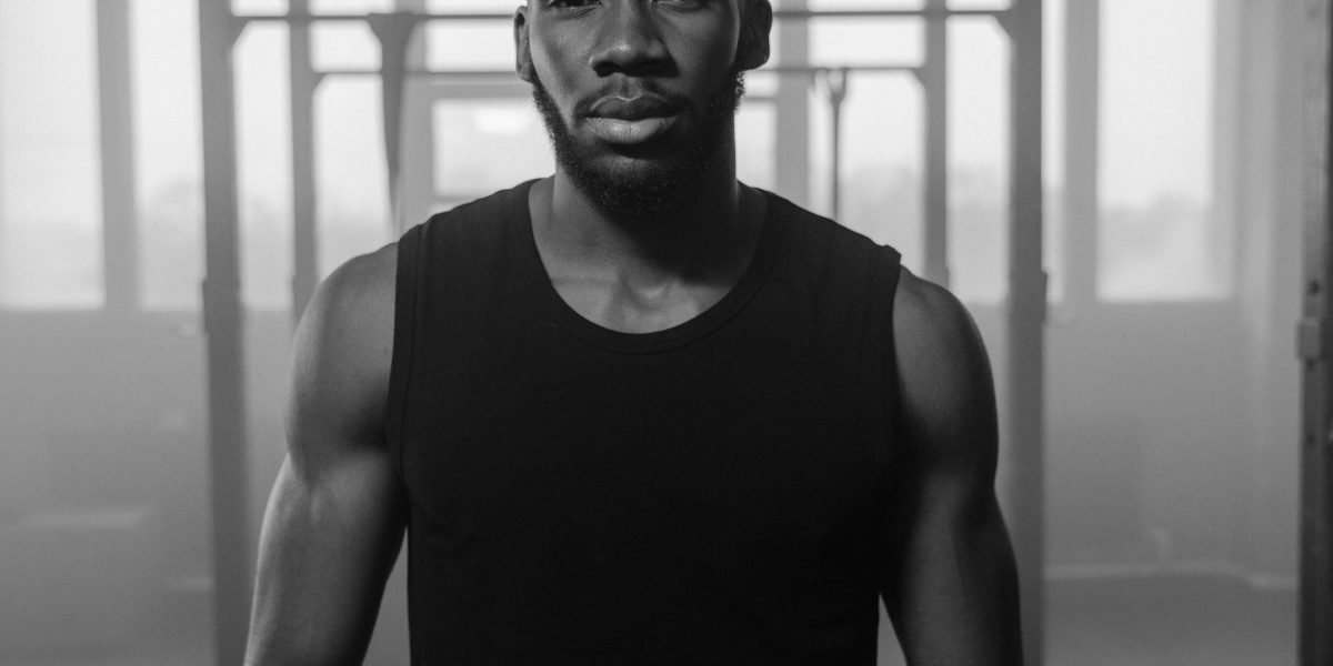 An athlete demonstrates intense focus and concentration during a challenging training session.