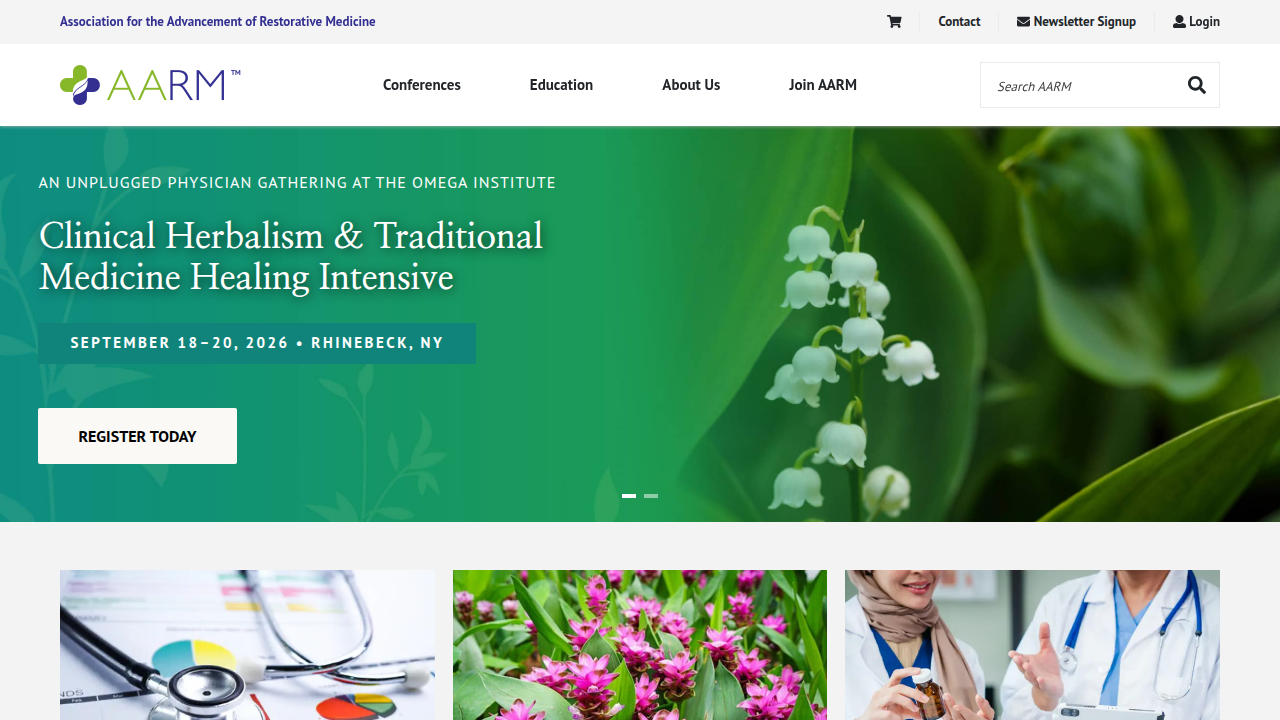 The homepage of Restorative Medicine, a resource for traditional health practices and monographs.