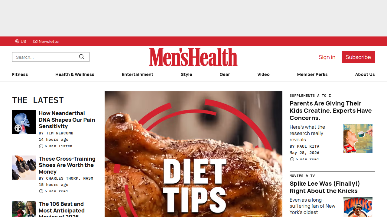 Discover fitness and health articles from Men's Health, a trusted resource for male athletes.