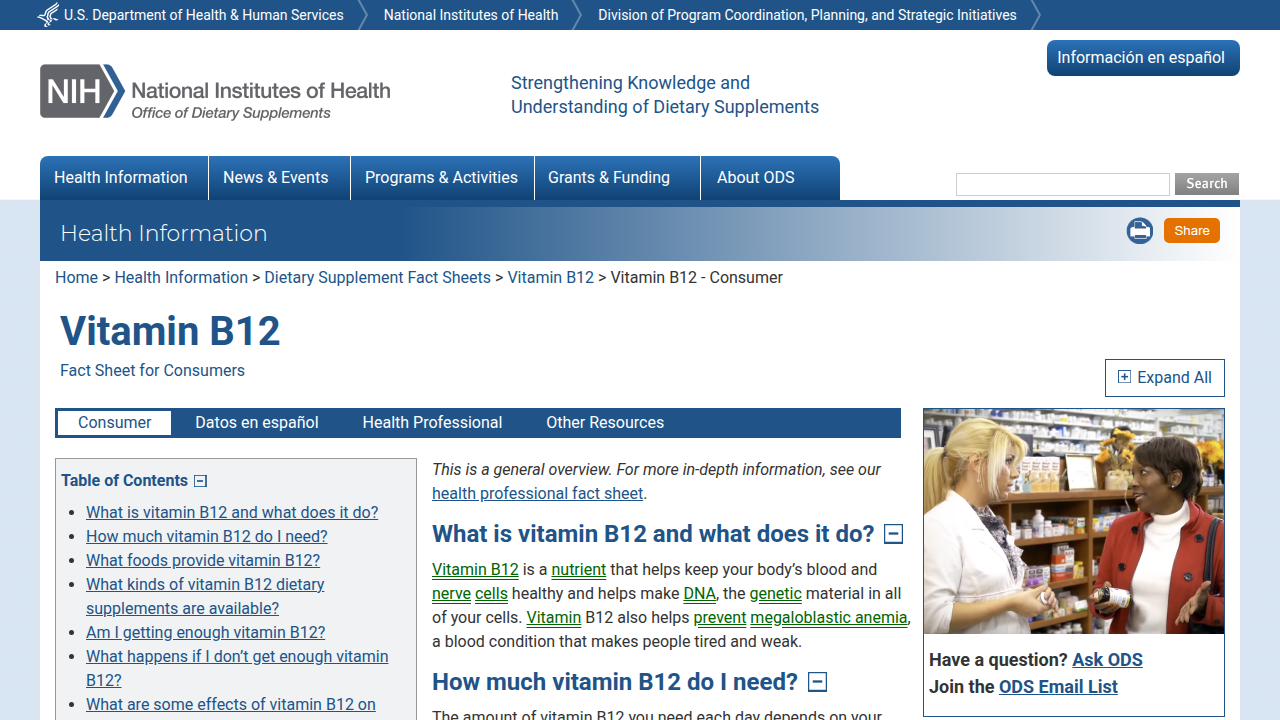 Refer to official health resources like the NIH Office of Dietary Supplements for comprehensive information on B12 safety and potential drug interactions.
