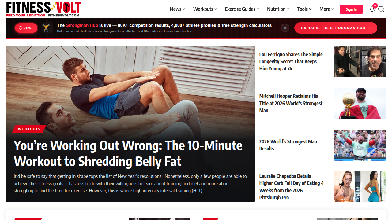 FitnessVolt provides resources and news for strength athletes, helping to clarify strength standards and gym information.
