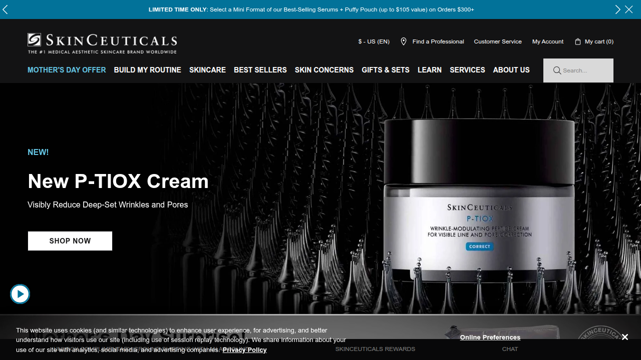 Visit the SkinCeuticals homepage to learn about their premium skincare products, often cited as the gold standard in Vitamin C.