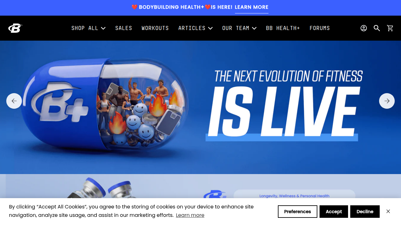 Bodybuilding.com, like RepCore's curated picks, offers a range of vetted supplements for fitness enthusiasts.