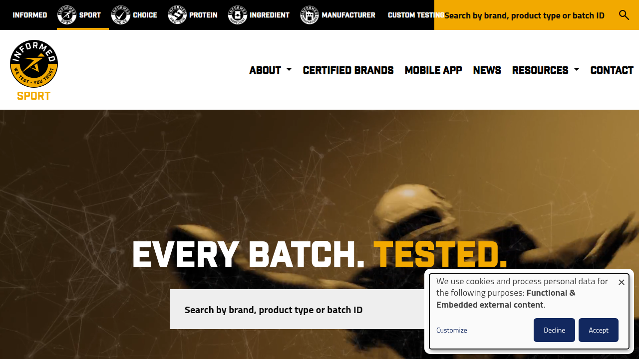 Informed-Sport provides a global certification program that tests dietary supplements for banned substances, ensuring product integrity for athletes.