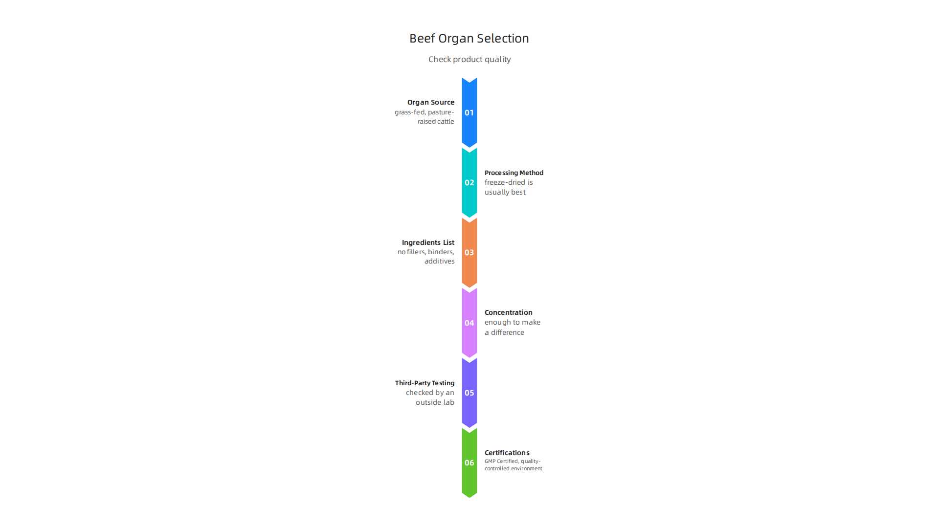 A guide to the essential criteria for selecting a high-quality beef organ supplement that meets your health objectives.