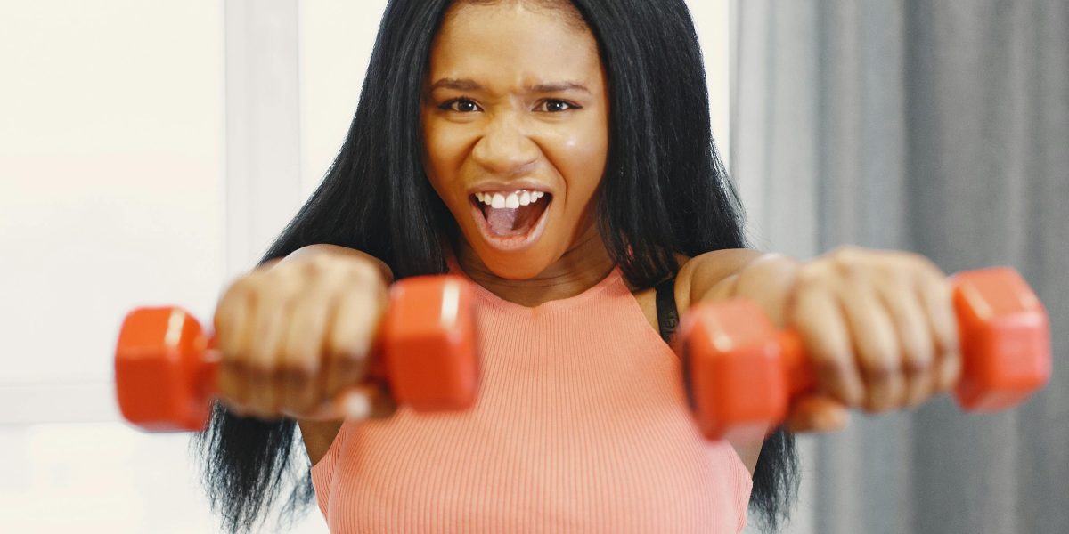 An individual feeling energized and focused, ready to start their workout.