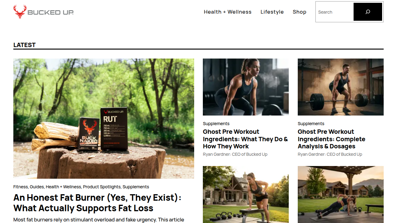 Access the Bucked Up blog for pre-workout comparisons and fitness content.